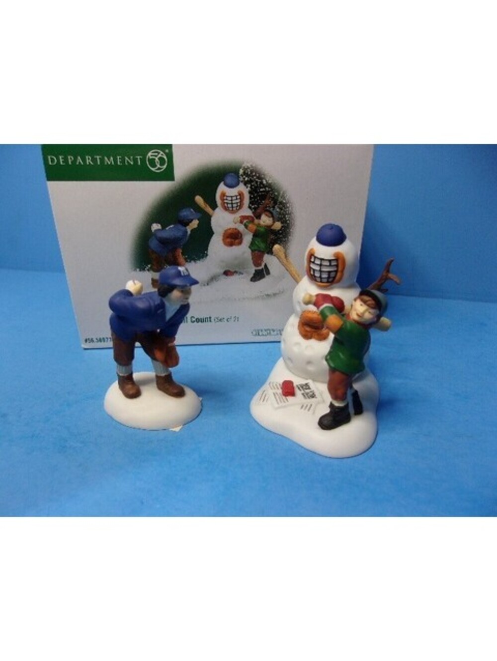 Dept 56 Full Count #58977 Christmas in the City Retired MLB Yankees Set of 2 IOB